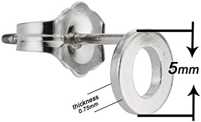 Initial letter O earring stud sterling silver 925 initials O