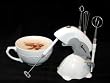 Master Mini-mixer and Drink Frother, Battery Operated/included W/4 Metal Wisks and Bird Stand