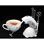 Master Mini-mixer and Drink Frother, Battery Operated/included W/4 Metal Wisks and Bird Stand