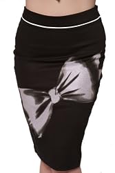 Lucky 13 Its All His Black Stretch Pencil Skirt Pin Up Girl Evening Skirt