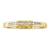 10K Yellow Gold Channel Set Diamond Anniversary Ring (1/8ct tw. sizes 3-9)