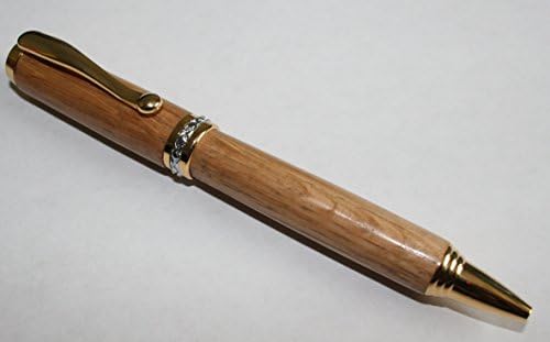 Hand-Crafted twist Pen Made From Tiger Oak from a Jack Daniels Barrel featuring Gold Hardware