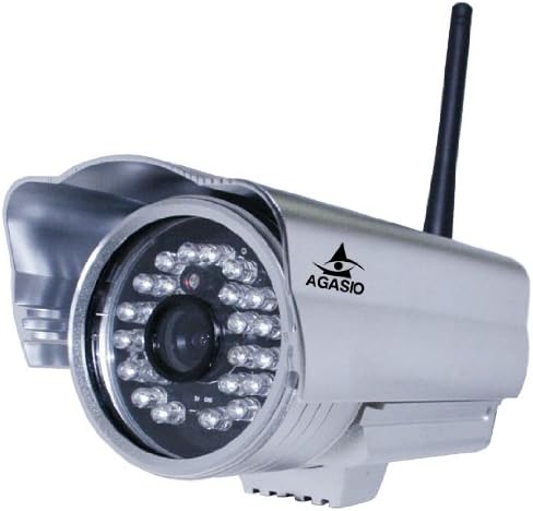Agasio A602W Outdoor Wireless IP Camera with IR-Cut Off Filter for TRUE COLOR Images (Not Washed Out), Auto-Iris (Auto-Brightness Adjustment), IP66 Waterproof Enclosure, 65ft Nightvision, 4mm lens (72° Viewing Angle), Synology & Blue Iris Compatible,, SILVER