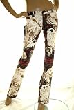 Red and Cream Equine Print Skinny Jeans