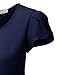 LE3NO Womens Loose Fit Short Sleeve Chiffon Blouse Top
