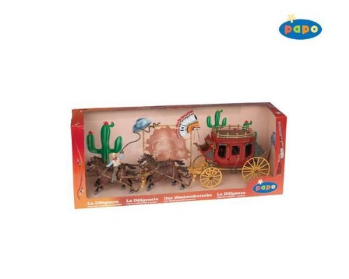 Childrens Toyshop  Toys : Papo Set Stagecoach with Coachman