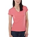 Merona&reg; Double Layer Shirred V-Neck Tee - Palm Beach Coral