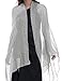 Shawls and Wraps for Evening Dresses Wedding Shiny Scarf Light Gray