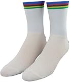 Lin Performance Core Spun Cool Max 5 Inch Cuff Cycling Socks, Large, World Champion