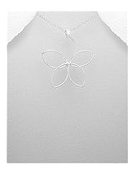 Flower Pendant Necklace In 92.5 Sterling Silver