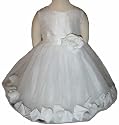 New Tulle Flower Petal Dress (Sk B821) White 24M (Xlarge)
