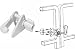 T. H. Marine GL-1 Gate Latch For Pontoon Boats, Color Black