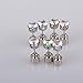 S Light up Led Earrings Blinking Earrings Studs Dance Party Accessories Ear Drop Pendant Stud Stainless (Color White-2 Pairs)