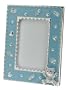 Enamel Picture Frame With Swarovski Crystal Bear - Blue