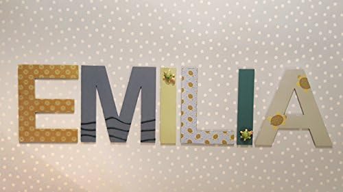 Wooden nursery letters custom baby name block letters nursery decor or wall art