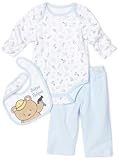 Babyworks Baby-Boys Newborn Tools Creeper Bib And Pant Set, Blue, 0-3 Months