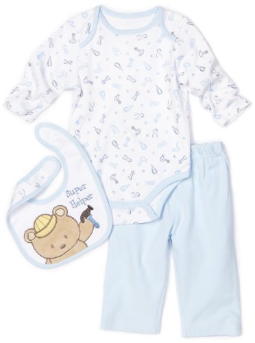 Babyworks Baby-Boys Newborn Tools Creeper Bib And Pant Set, Blue, 3-6 Months Babyworks Baby-Boys Newborn Tools Creeper Bib And Pant Set, Blue, 3-6 Months