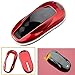 Xotic Tech Glossy Red Key FOB Hard Cover Shell Case for Tesla Model S 2012-2018