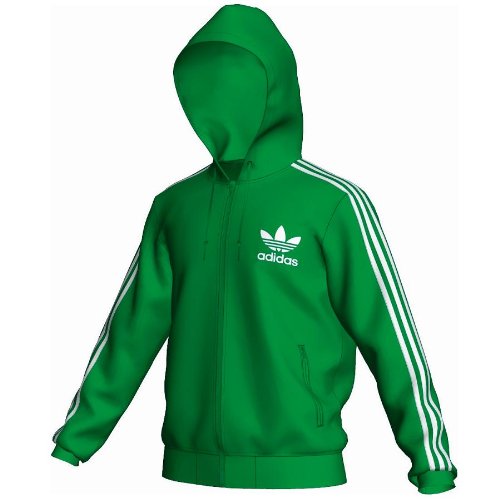 Adidas Herren Trainingsjacke ADI Hooded Floc, fairway/white, XL, X41263