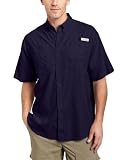 Columbia Men's Tamiami II Short Sleeve Fishing Shirt (Eclipse Blue, X-Large)