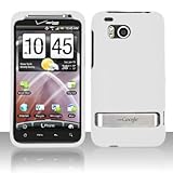 Solid White Protective Hard Rubberized Case Cover Design for Verizon HTC Th ....