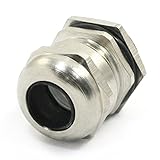 uxcell ケーブルグランド　シルバートーン　ステンレススチール　コネクタ　アダプタ　8-13mmケーブル径　M24 x 1.5