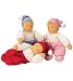 Cuddly Organic Woolen Baby Doll with Warming, Pure Wool Stuffing, in Pink Stripe