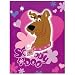 Luxury Plush Scooby Doo Twin Size  Raschel Blanket - Pink Heart Scooby Dool Blanket 60in x 80in