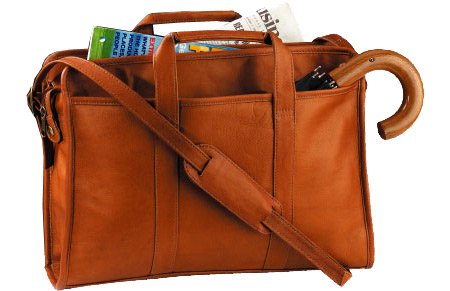 Royce Leather Soft-Sided Briefcase 631-3 - Tan Leather