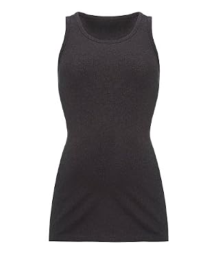 Maternity Ribbed Vest - Charcoal