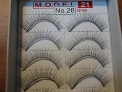 MODEL 21 False fake Lashes, No. 28 Eyelashes 10 Pairs