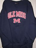 Mississippi Ole Miss Rebels NCAA Team Name & Logo Fleece Crew Sweatshirt