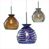 IMAGE OF Gelato Mini Pendant - Fusion Track Adaptable Color: Blue, Finish: Bronze, Mounting Type: 2-Circuit Rail Track Pendant