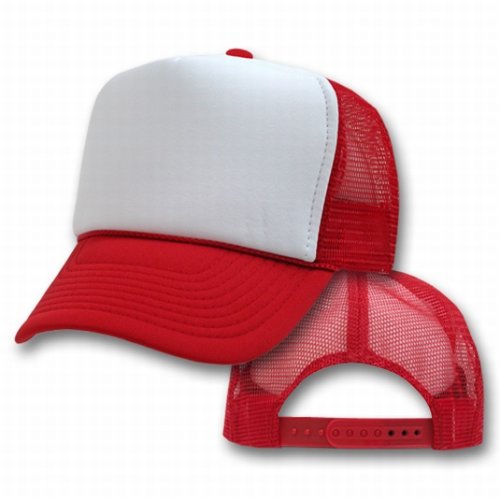 men red trucker hat