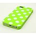 Leegoal Green & White Polka Dot Gloss Flex Gel Case For the New Apple iPhone 5