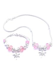 Dragonfly Charm Bracelet and Necklace Gift Set Girls Pandora Style - Gift Boxed