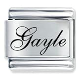 Name Gayle Italian Charms Bracelet Link