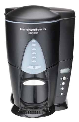 Hamilton Beach 47224 12-Cup BrewStation with Water Filter, Black