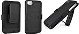 BLACK RUBBERIZED CASE + BELT CLIP HOLSTER FOR iPHONE 4 By SportyGigabite