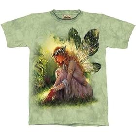 Green Winged Fairy T-Shirt 100% Cotton Short Sleeve Shirt YOUTH - TEENS and ADULT