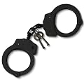 High Quality Made In Taiwan Black Finish Professional Double Locking Handcuffs