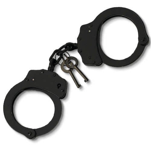 Childrens Toyshop  Sporting Goods : Black Finish Professional Double Locking Handcuffs