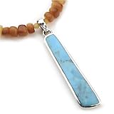 Barse Sterling Silver Abstract Inlaid Turquoise Necklace