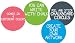 ChalkBoard Circle Decals Big 4 Pack - Black