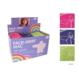 Childrens/Kids Girls Hooded Packaway Mac Jacket/Raincoat