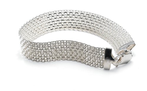 Sterling Silver 12mm Italian Mesh Bracelet, 7.5