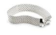 Sterling Silver 12mm Italian Mesh Bracelet, 7.5"