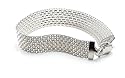 Sterling Silver 12mm Italian Mesh Bracelet, 7.5"