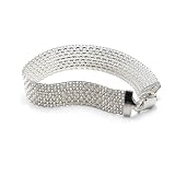 Sterling Silver 12mm Italian Mesh Bracelet, 7.5