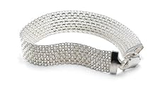 Sterling Silver 12mm Italian Mesh Bracelet, 7.5"